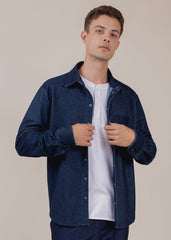 Long Sleeve Indigo Button Down