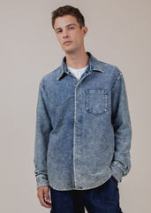 Long Sleeve Indigo Button Down