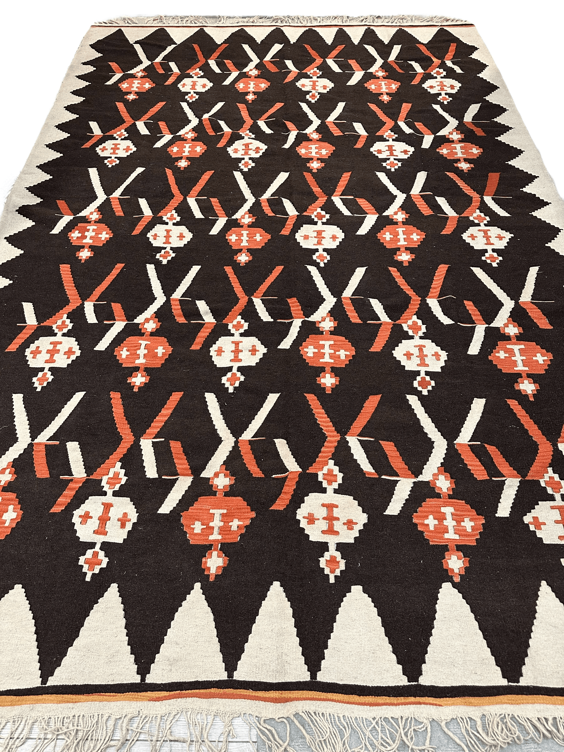 Masterpiece Large Vintage minimalistic Karabakh Kilim 7’5” x 11’ Rugistan