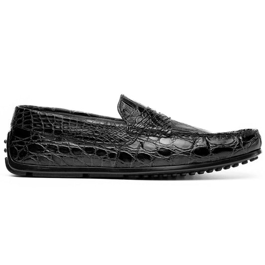 31-103-BKM MONZA Crocodile Driver, Black
