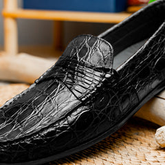 31-103-BKM MONZA Crocodile Driver, Black