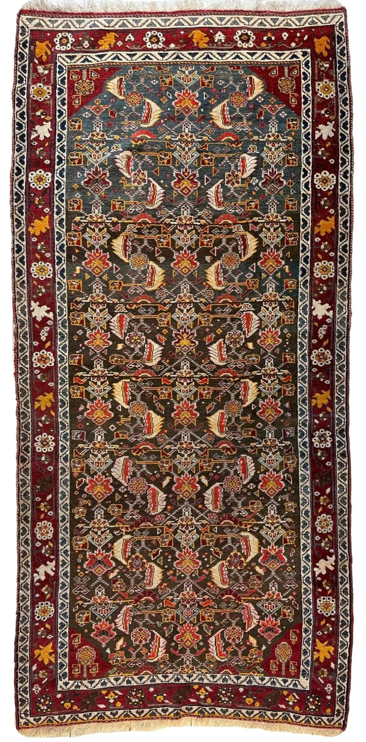One of a Kind Persian Kashkuli Runner - 3’2" X 6’8" Rugistan