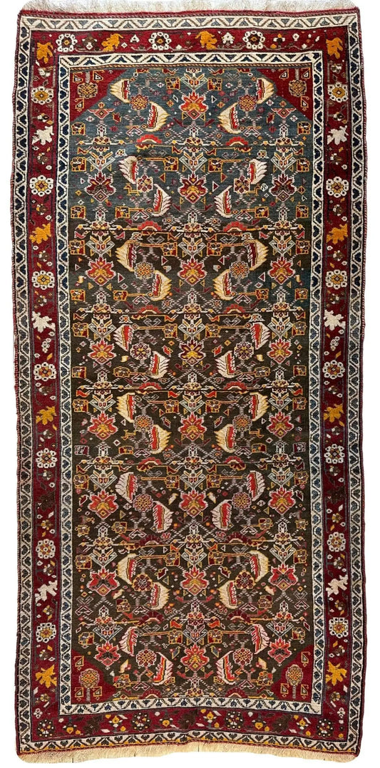 One of a Kind Persian Kashkuli Runner - 3’2" X 6’8" Rugistan