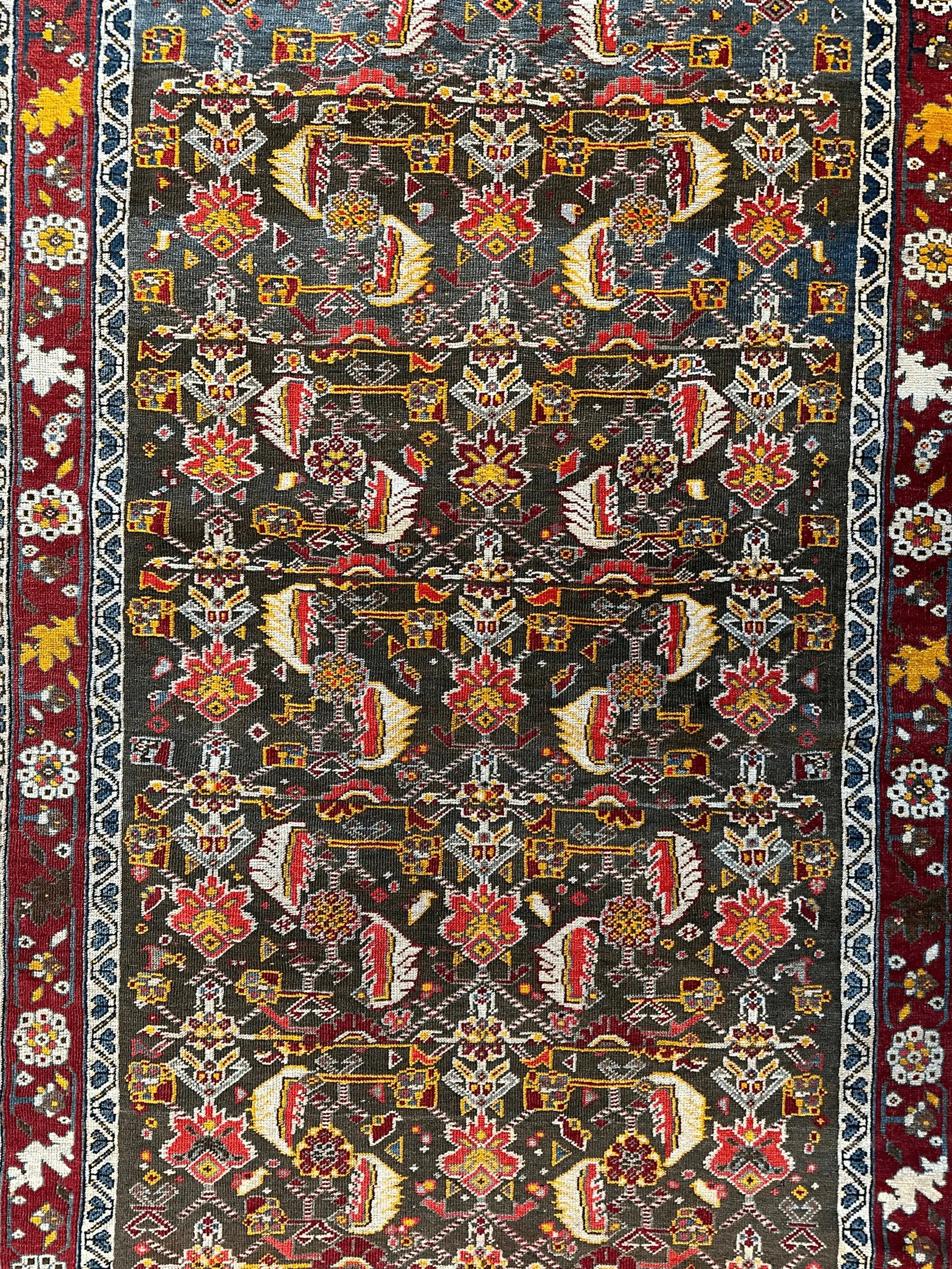 One of a Kind Persian Kashkuli Runner - 3’2" X 6’8" Rugistan