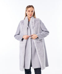 Genuine Mink Fur Virgin Wool Coat Plus Vest Alaska® Outerwear Company