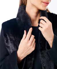 Genuine Mink Fur Virgin Wool Coat Plus Vest Alaska® Outerwear Company