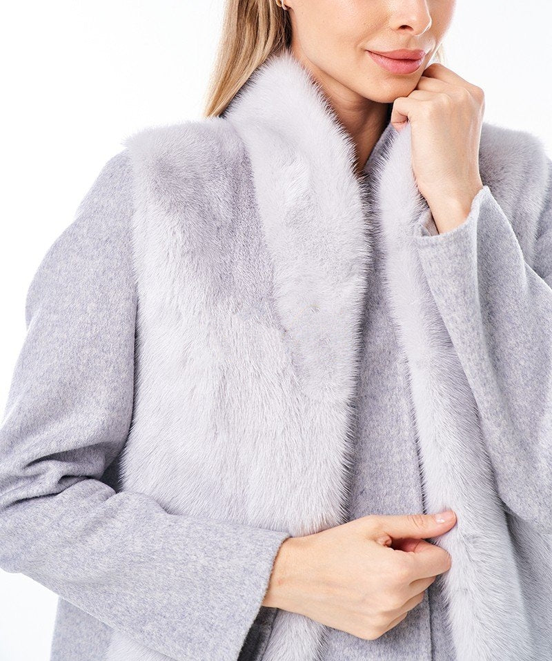 Genuine Mink Fur Virgin Wool Coat Plus Vest Alaska® Outerwear Company