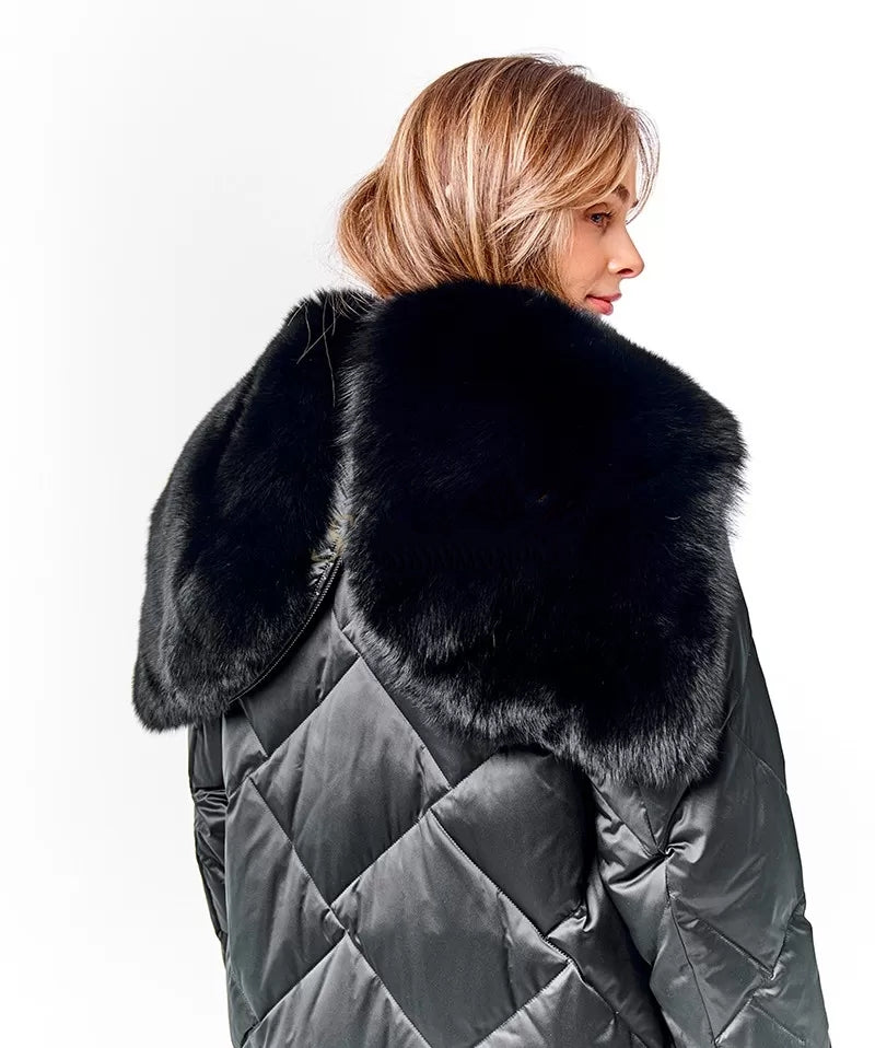 Genuine Polar Fox Fur Collar-Hood Down Winter Coat Alaska® Outerwear Company