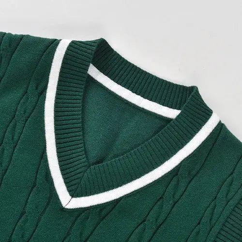 Sleeveless V-Neck Baby Crochet Sweater Vest | Handmade & Cozy Layering