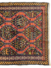 Rare Antique Handmade Caucasian Kazak Rug 4’ x 9’ Rugistan