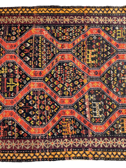 Rare Antique Handmade Caucasian Kazak Rug 4’ x 9’ Rugistan
