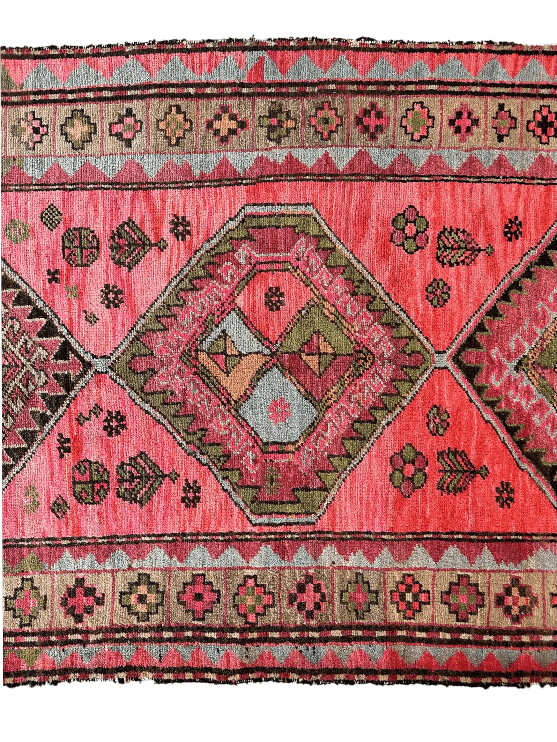 Rare Antique Handmade Caucasian Runner Rug 3’7" x 9’2" Rugistan