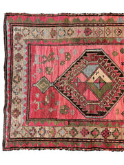 Rare Antique Handmade Caucasian Runner Rug 3’7" x 9’2" Rugistan