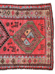 Rare Antique Handmade Caucasian Runner Rug 3’7" x 9’2" Rugistan