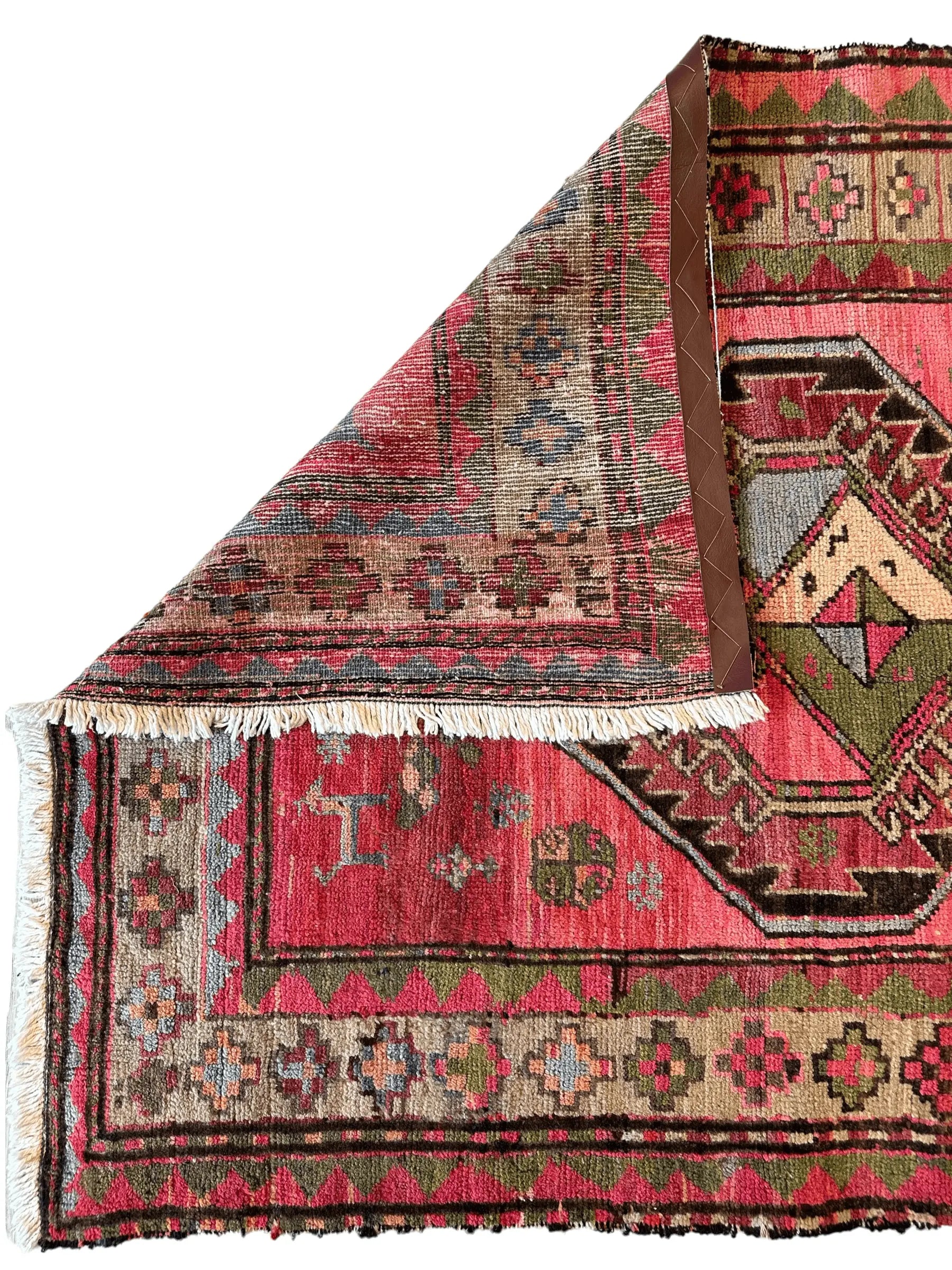 Rare Antique Handmade Caucasian Runner Rug 3’7" x 9’2" Rugistan