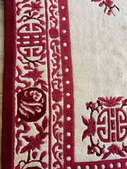 Red & Beige Chinese Art Deco Style Rug 11 x 15 Rugistan