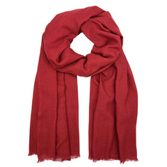 Red scarf on a white background
