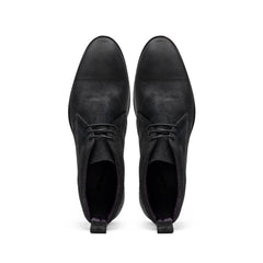 46-602-BLK REZZA Suede Calfskin Chukka Boot Black