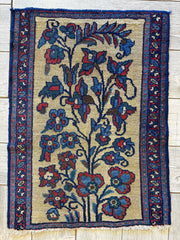 Small Antique Persian Malayer Tree of Life Rug 23” x 33” Rugistan