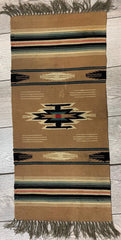 Small Mexican Hand Woven Kilim Rug 14''x30'' Rugistan