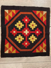 Small Mexican Hand Woven Kilim Rug 19''x19'' Rugistan