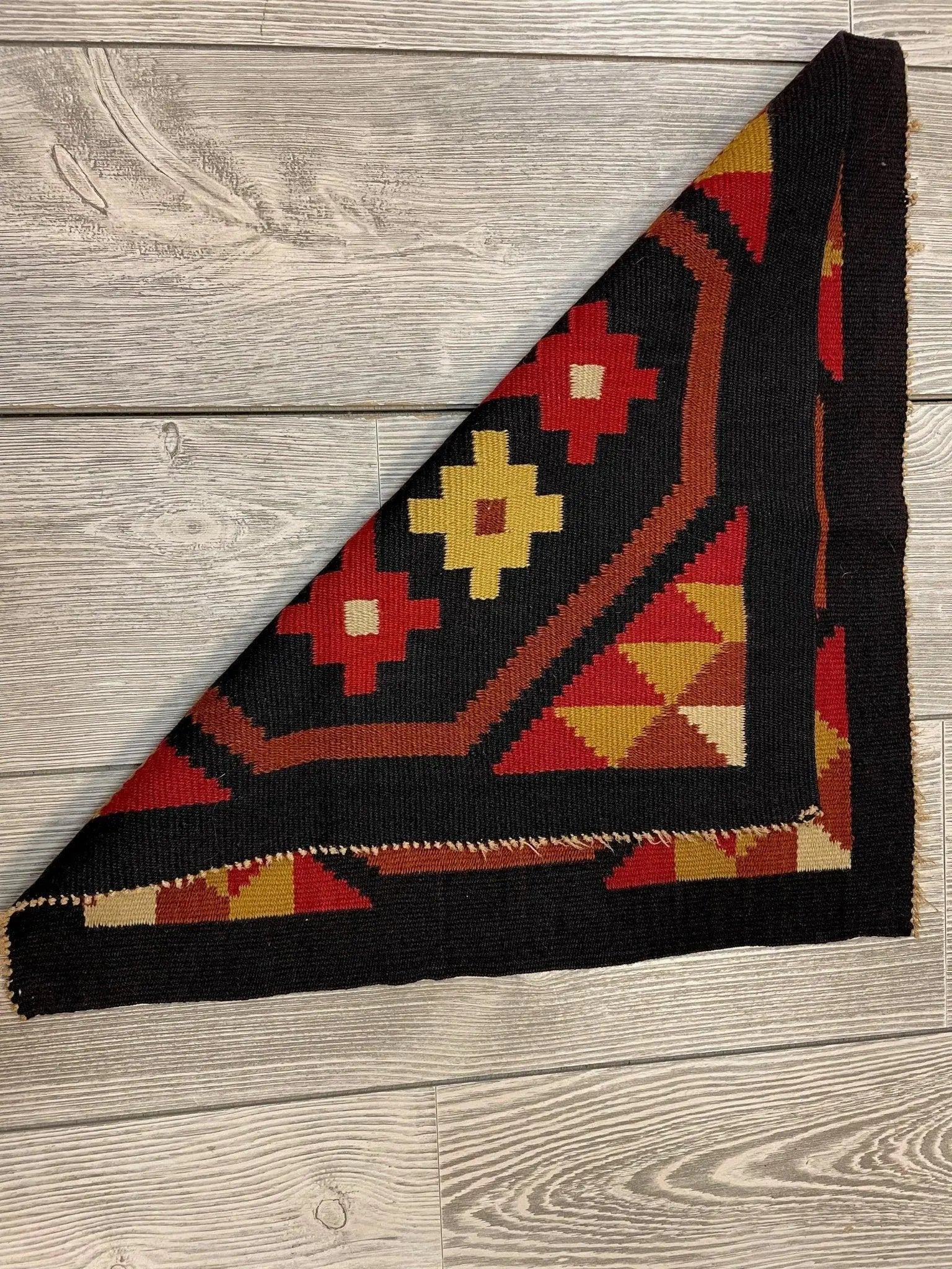 Small Mexican Hand Woven Kilim Rug 19''x19'' Rugistan