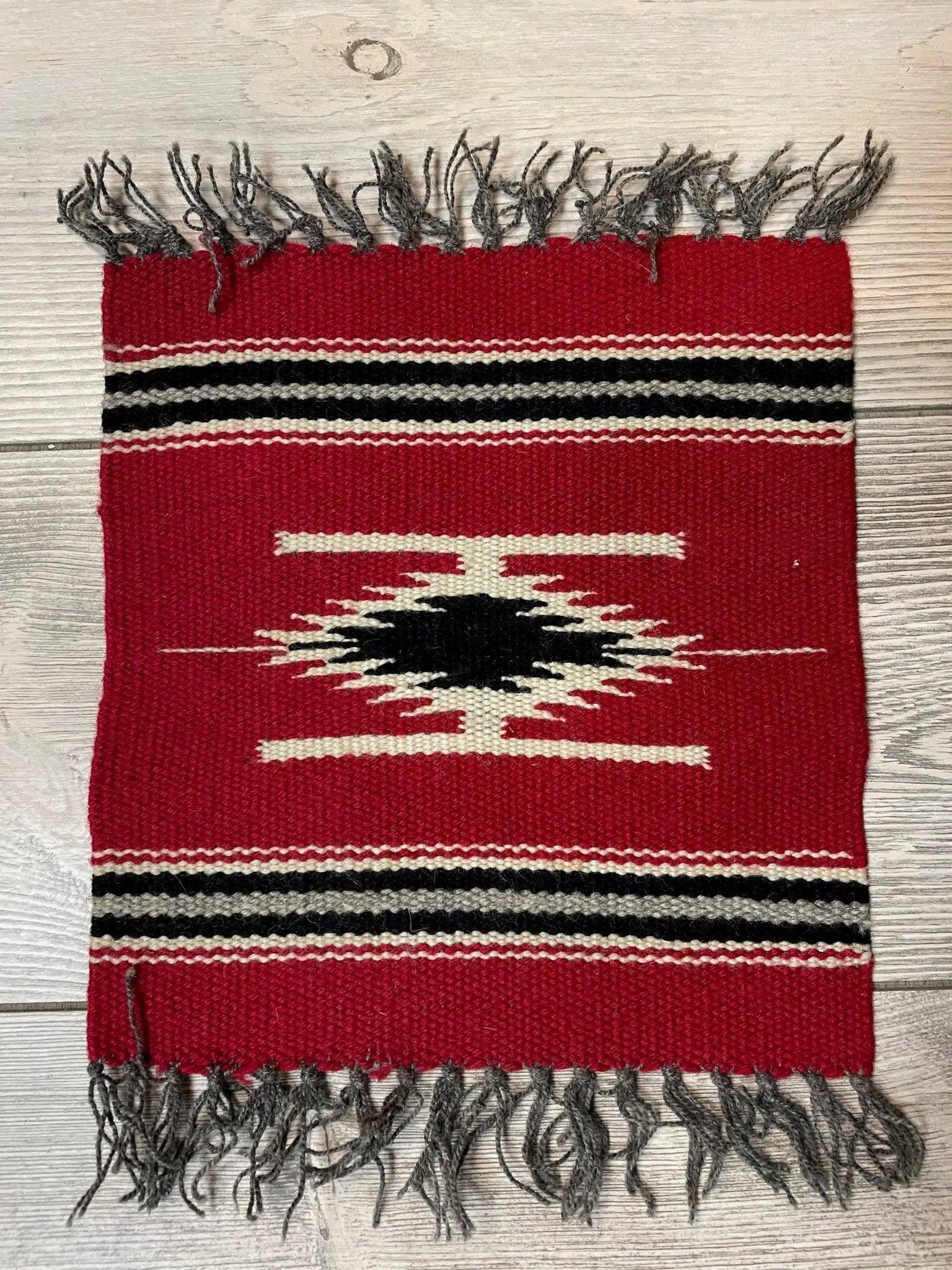 Small Mexican Hand Woven Kilim Rug 9''x12'' Rugistan