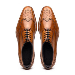 25-562-CML STEPHANO Wingtip Oxford Camel