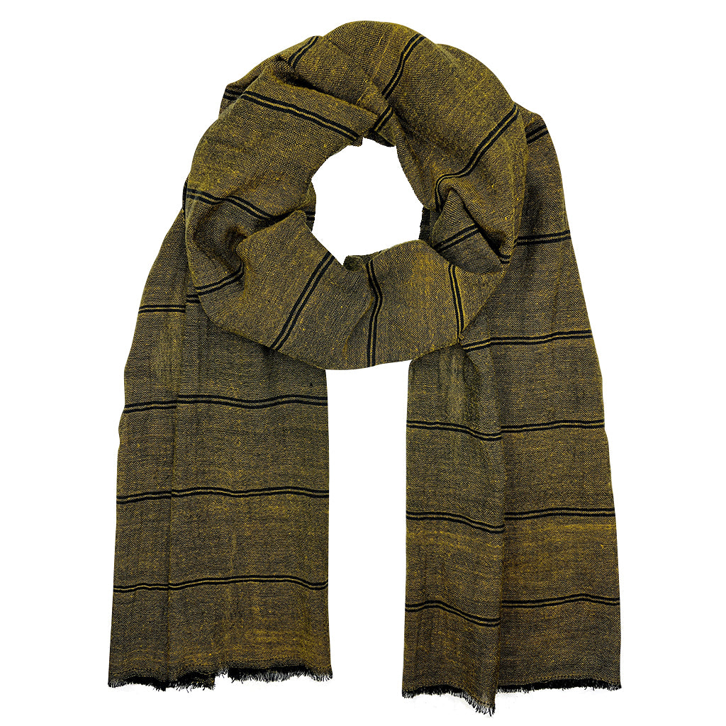 Striped scarf on a white background