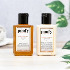 Citrus Coconut Shampoo & Conditioner - Travel Set Poofy Organics