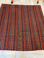 UNIQUE Antique Square Azerbijani Shahsavan Jajim Rug 6’4” x 6’8” Rugistan