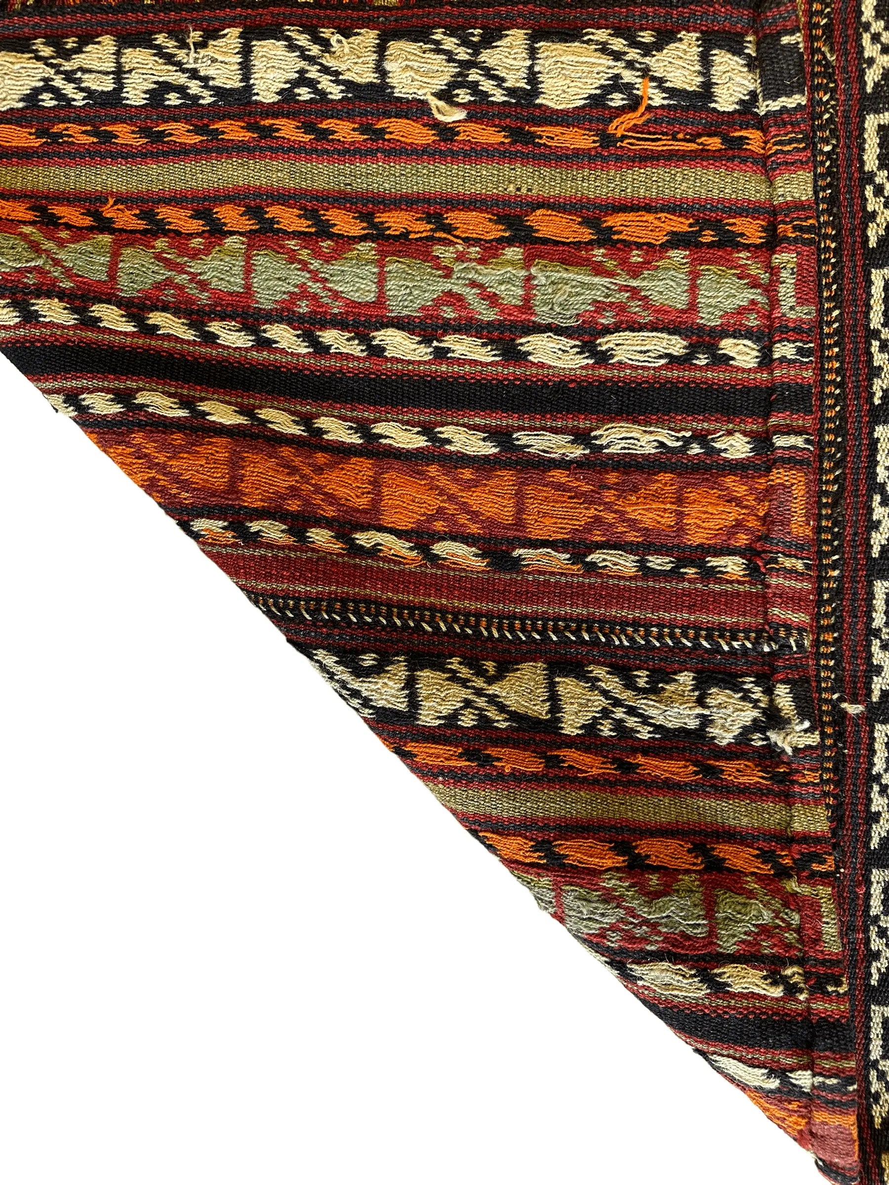 UNIQUE Antique Square Azerbijani Shahsavan Jajim Rug 6’4” x 6’8” Rugistan