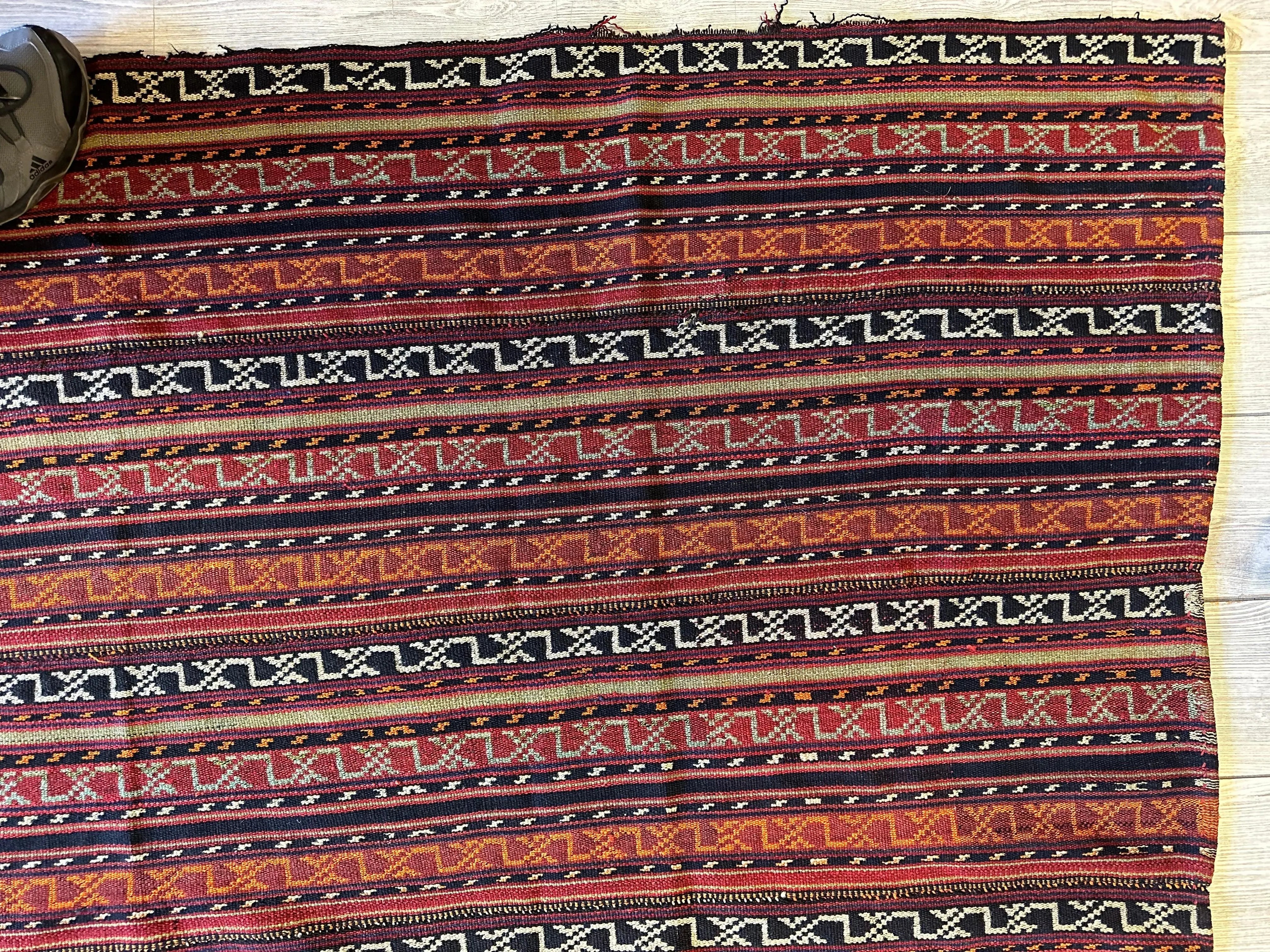 UNIQUE Antique Square Azerbijani Shahsavan Jajim Rug 6’4” x 6’8” Rugistan