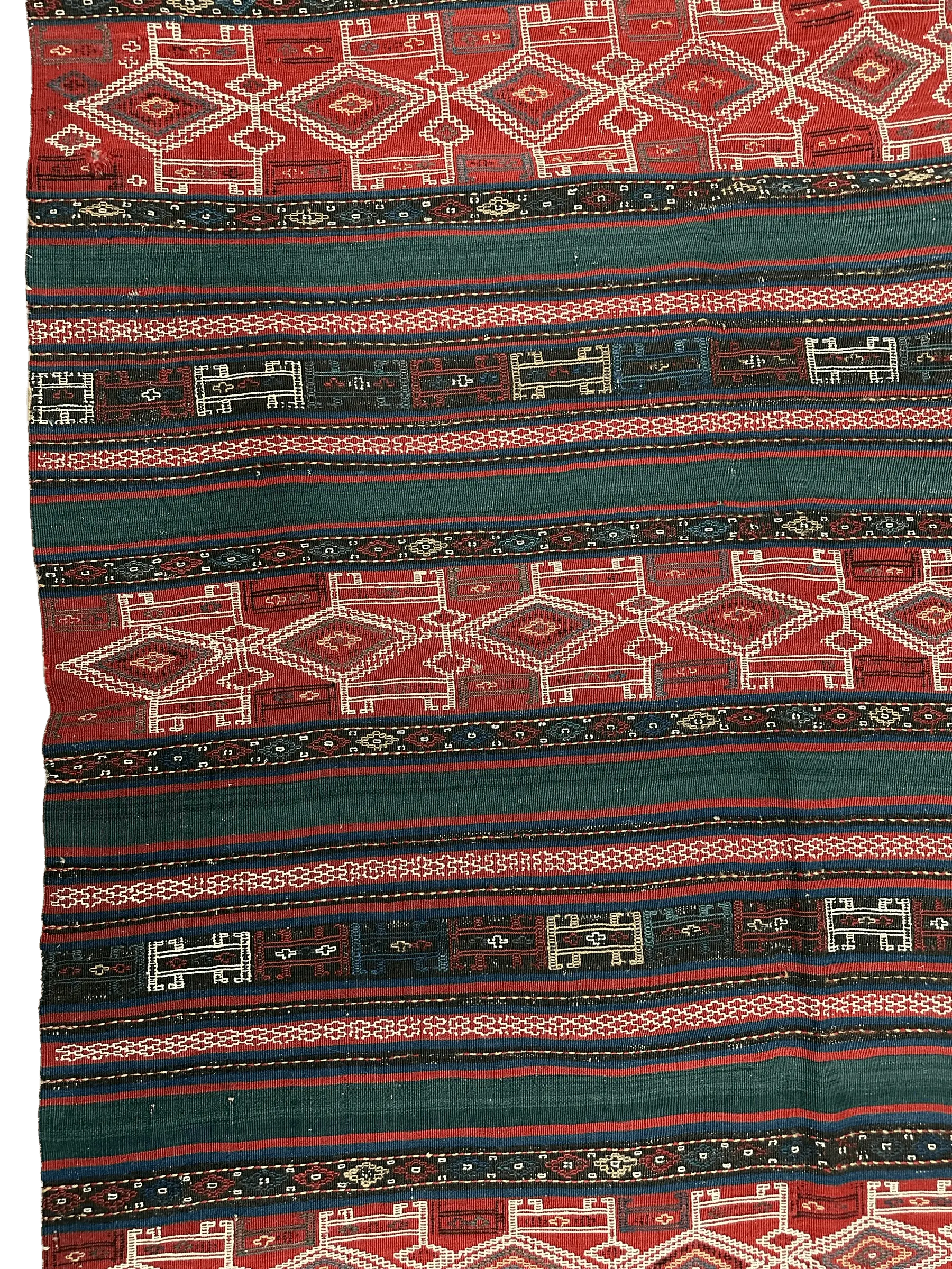 UNIQUE (collectors special) Antique Caucasian Verneh Rug 5’4” x 8’ Rugistan