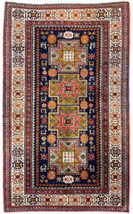 Vintage Hand-knotted Yerevan Armenian Kazak Rug 4 x 7 Rugistan