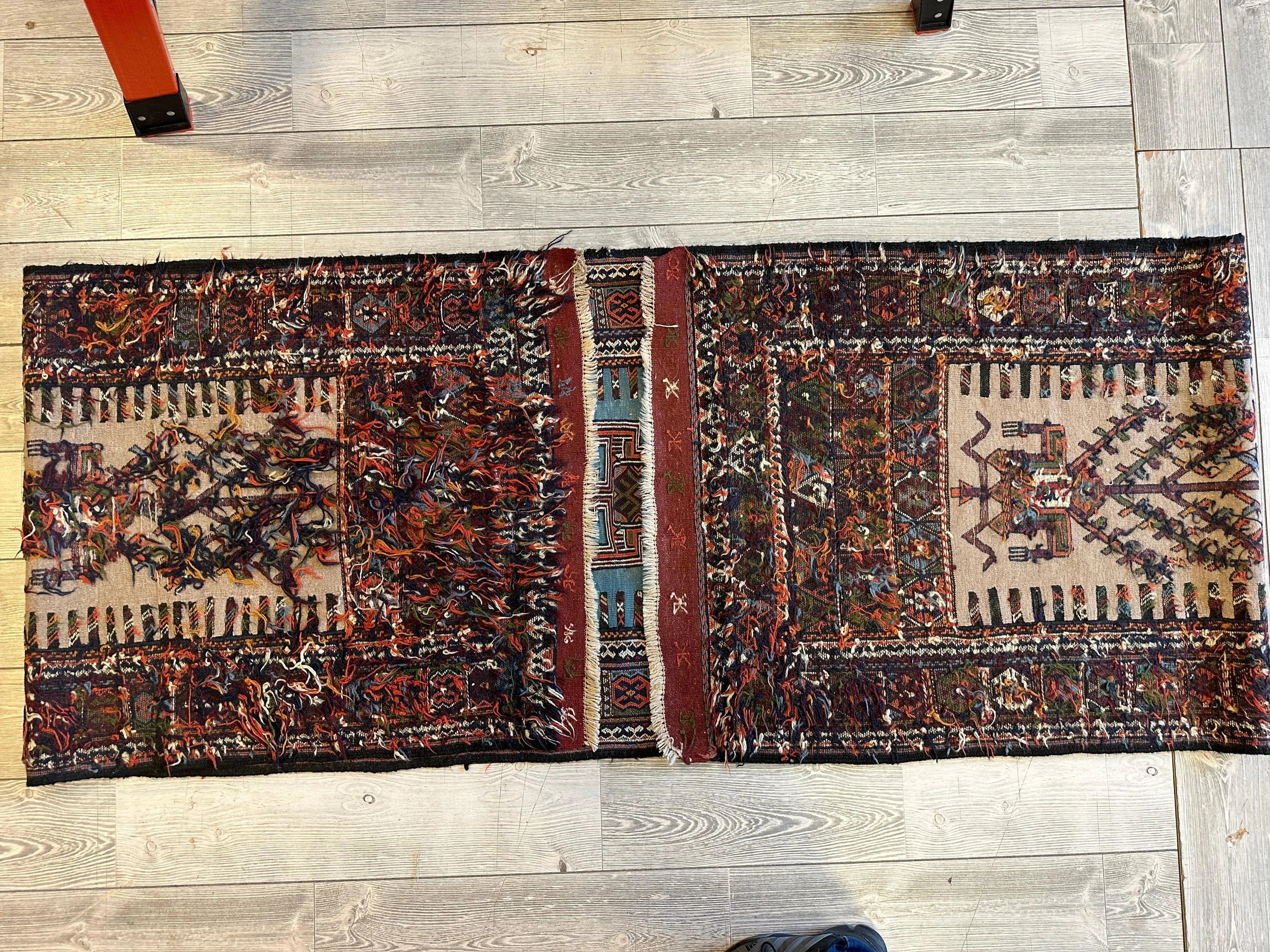 Vintage Kurdish Qochan Runner 2’9” x 12’9” Rugistan