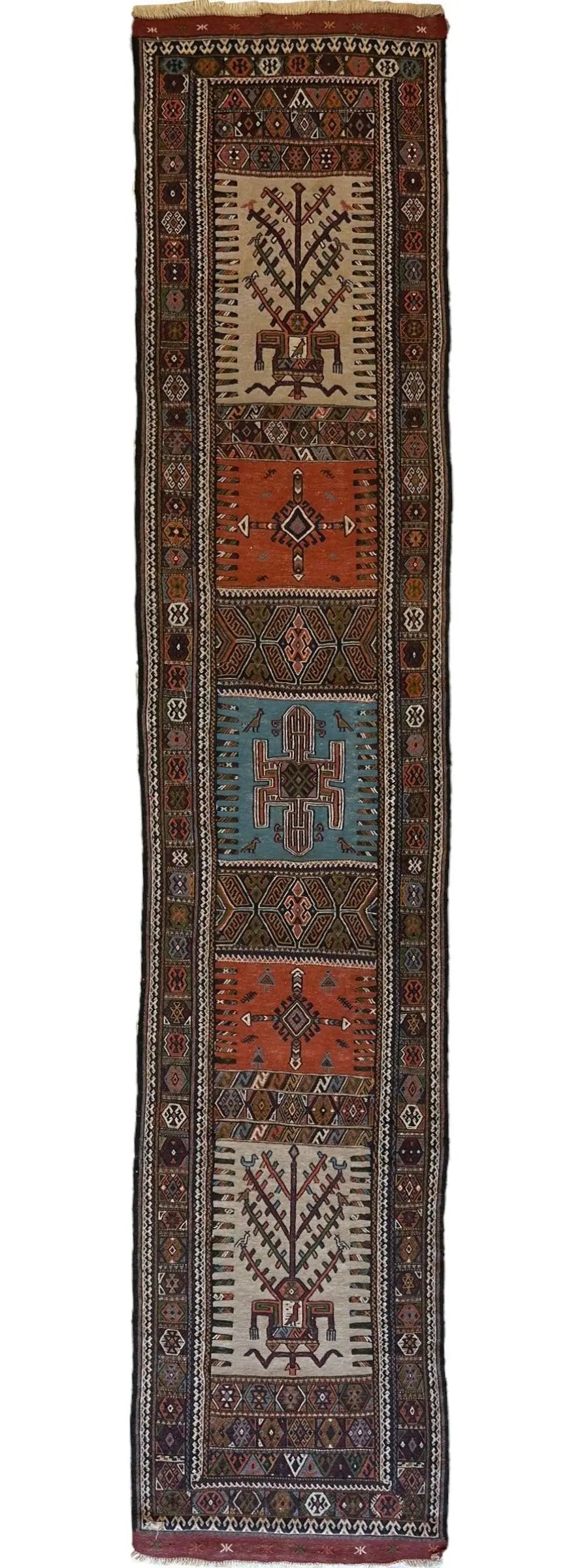 Vintage Kurdish Qochan Runner 2’9” x 12’9” Rugistan