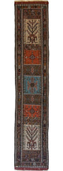 Vintage Kurdish Qochan Runner 2’9” x 12’9” Rugistan