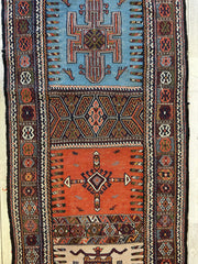 Vintage Kurdish Qochan Runner 2’9” x 12’9” Rugistan