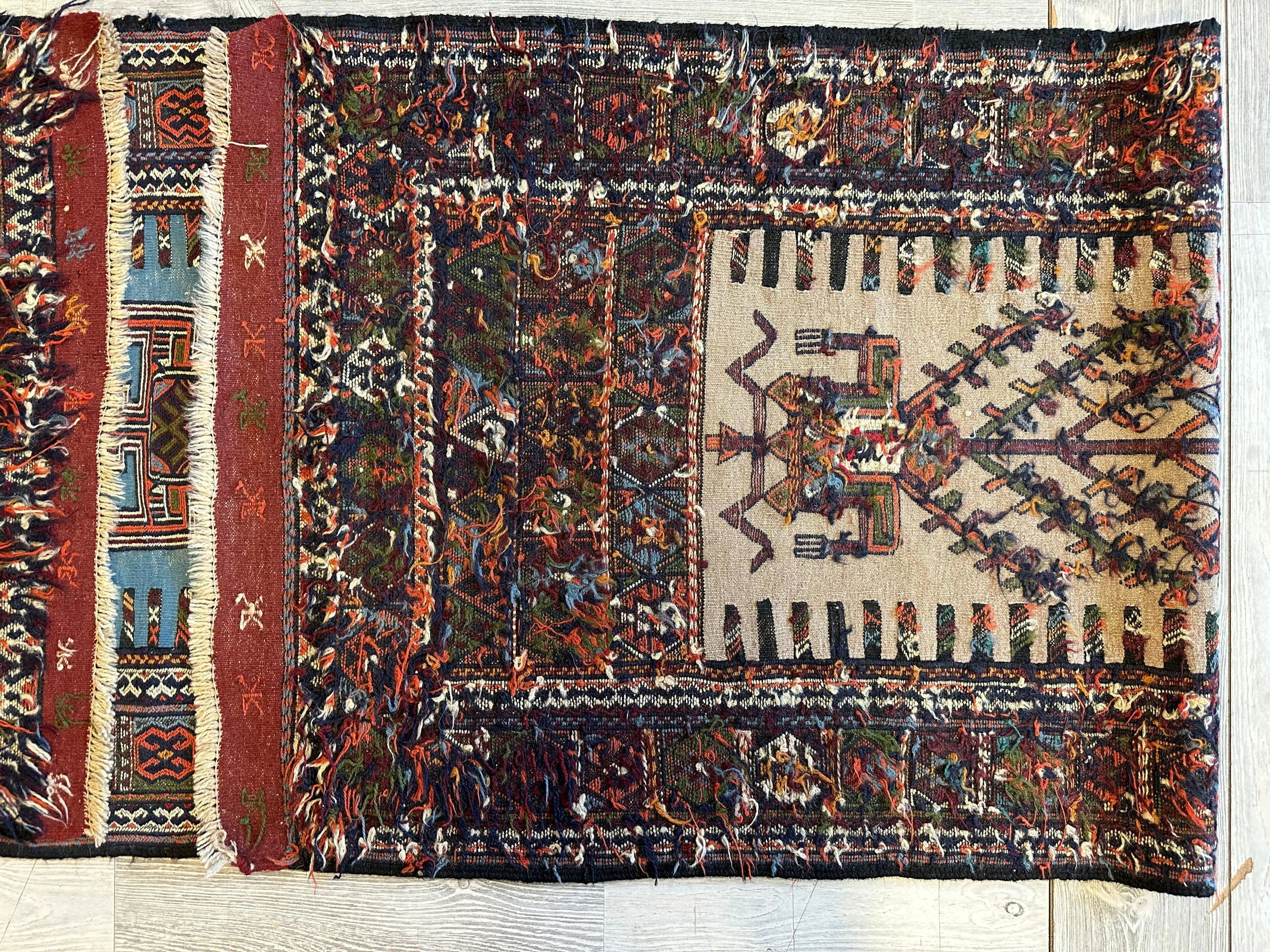 Vintage Kurdish Qochan Runner 2’9” x 12’9” Rugistan