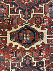 Vintage Persian Karaja Heriz Runner 24”x33” Rugistan