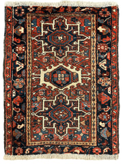 Vintage Persian Karaja Heriz Runner 24”x33” Rugistan