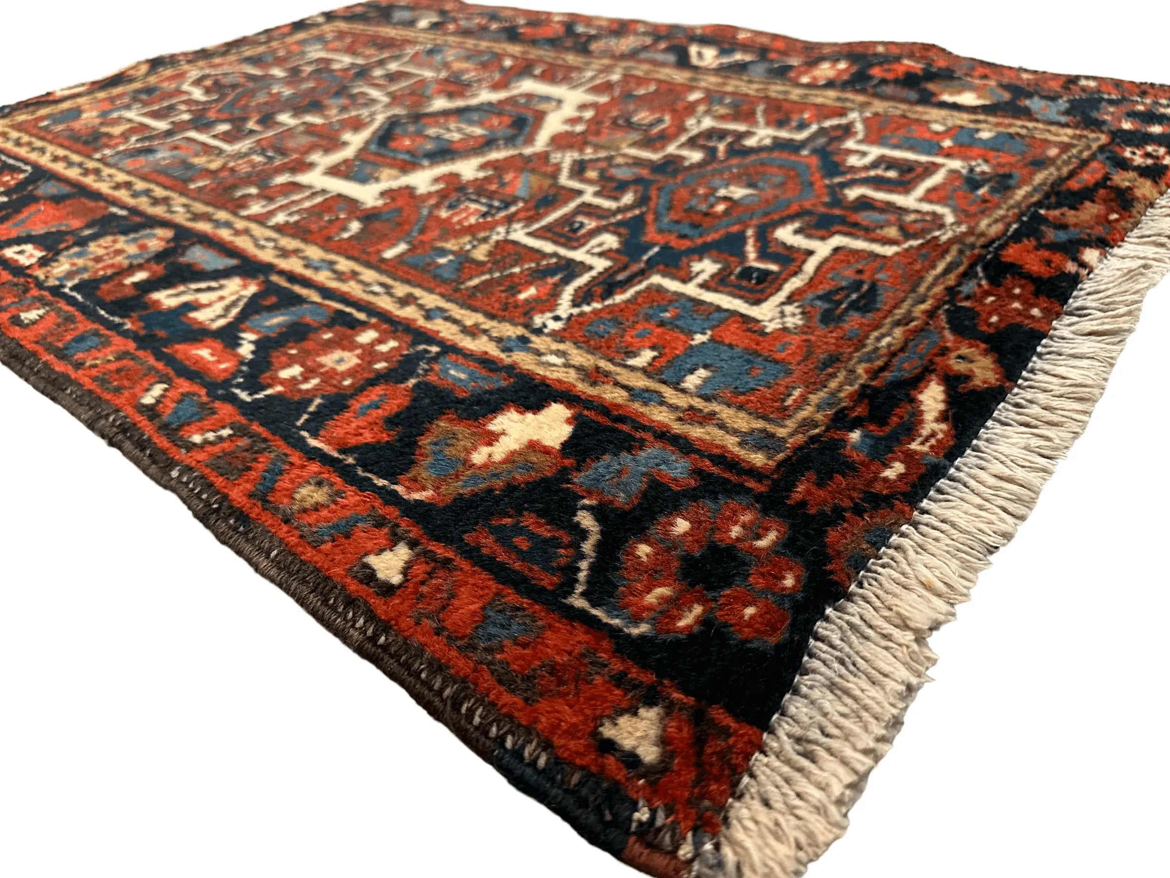 Vintage Persian Karaja Heriz Runner 24”x33” Rugistan