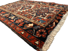 Vintage Persian Karaja Heriz Runner 24”x33” Rugistan