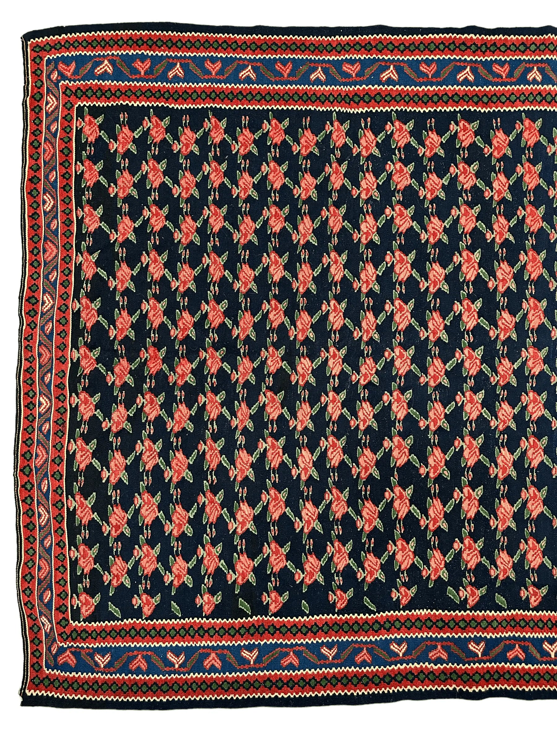 Vintage Persian Senneh Kilim 4’4” x 7’ Rugistan