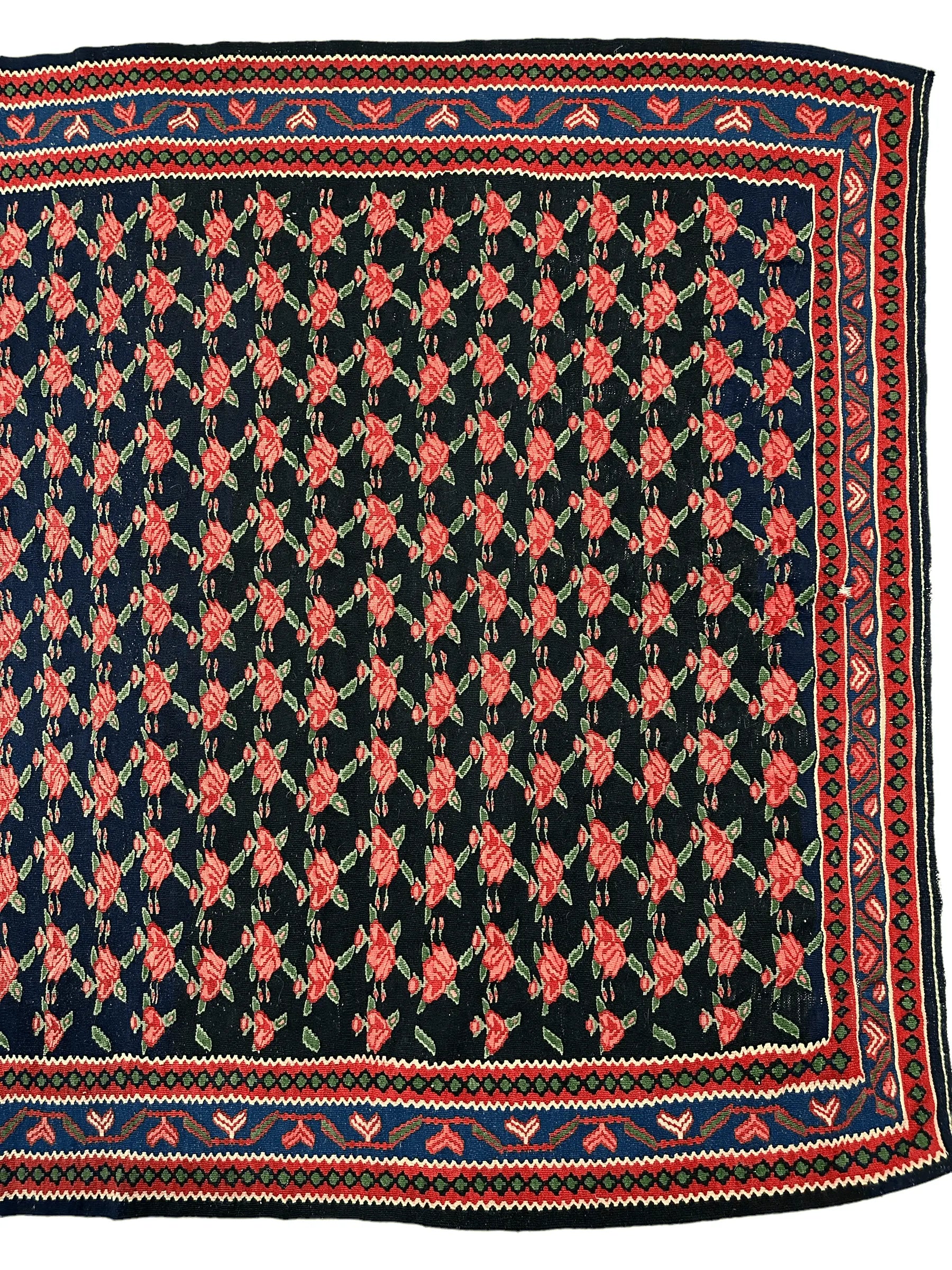 Vintage Persian Senneh Kilim 4’4” x 7’ Rugistan