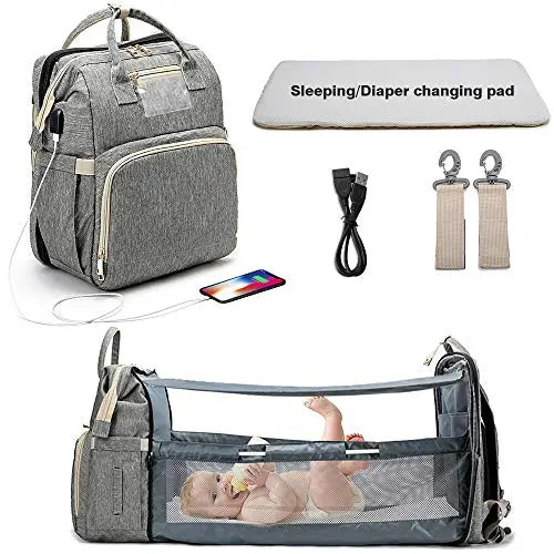 Foldable Bed Diaper Bag – Convenient & Portable