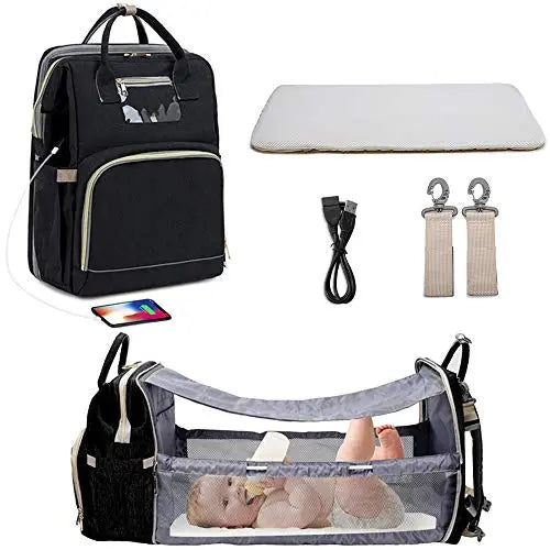 Foldable Bed Diaper Bag – Convenient & Portable