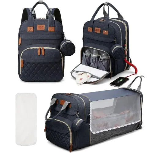 Foldable Bed Diaper Bag – Convenient & Portable