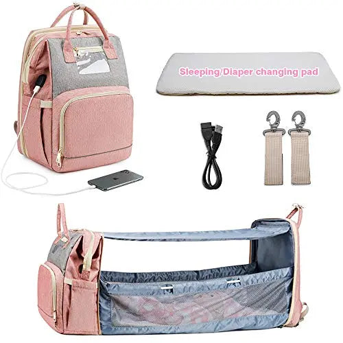 Foldable Bed Diaper Bag – Convenient & Portable